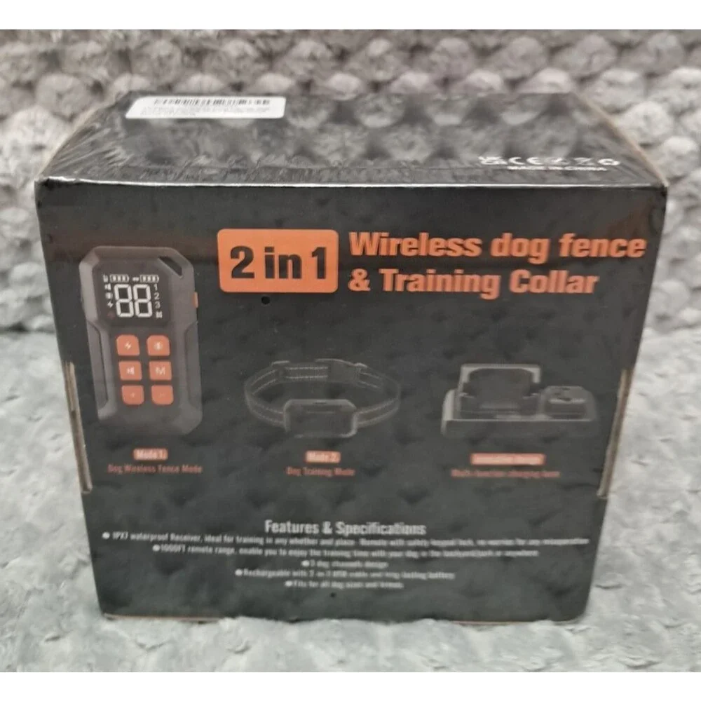 New 2 In 1 Wireless Electric Fence Remote Dogs Shock Training Collar Pet Trainer